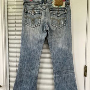 Boho flare Roxy jeans from early 2000’s